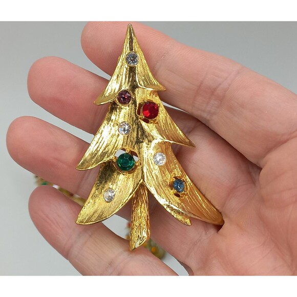 Vintage Christmas Tree Brooches LOT 2 ART Arthur Pepper - Picture 4 of 11